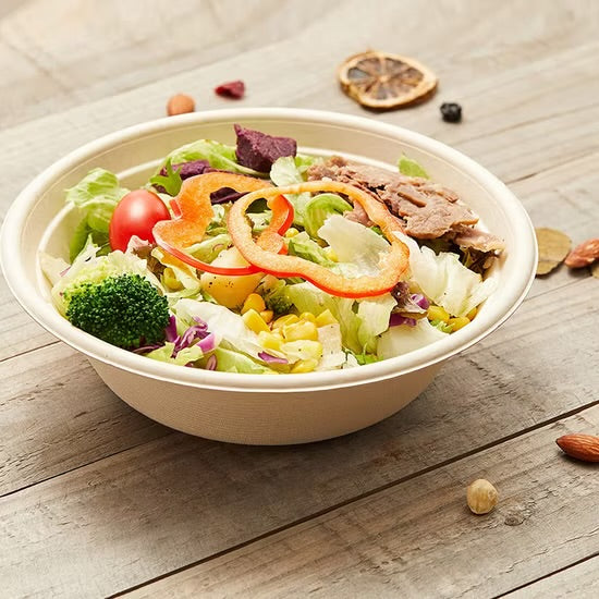 1000ml Round Bagasse Salad Bowls