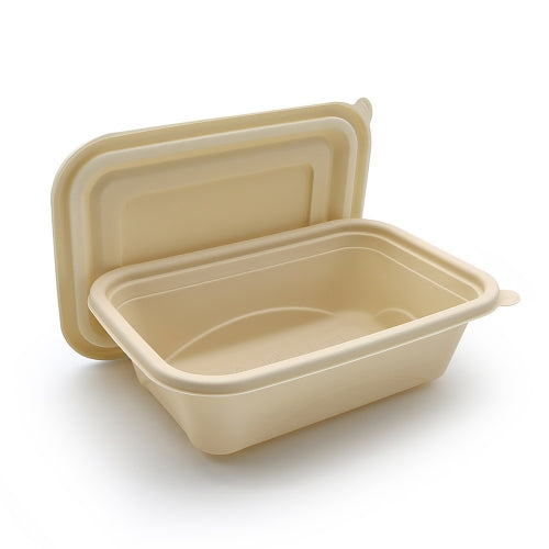 850ml Biocorn Rectangular Bowls and Lids