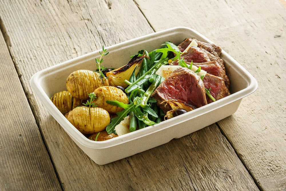 30oz Rectangular Bagasse Trays