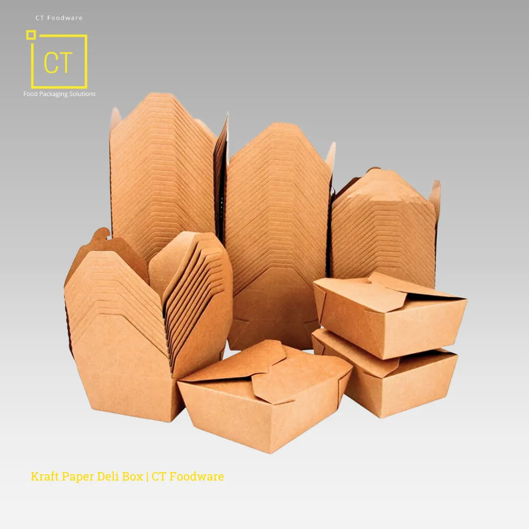 Kraft Paper Takeaway Box | CT Foodware | Eco-friendly Food Packaging