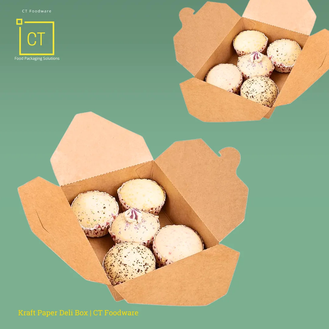 Takeaway Deli Box #3 | CT Foodware | Kraft Paper Food Packaging