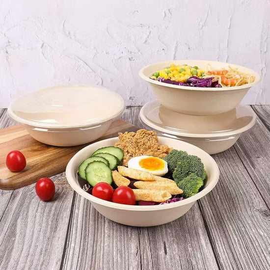1000ml Round Bagasse Salad Bowls