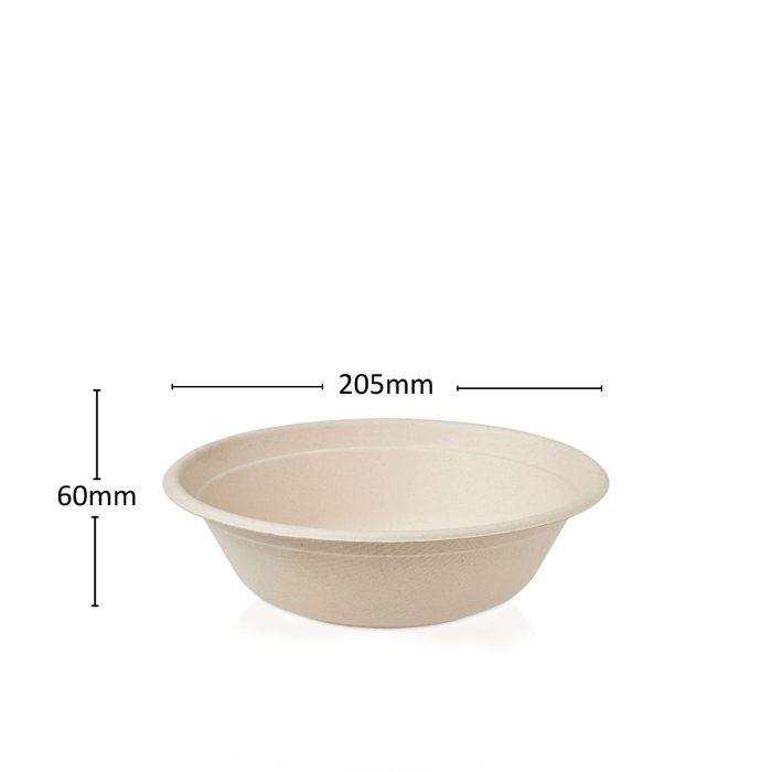 1000ml Round Bagasse Salad Bowls