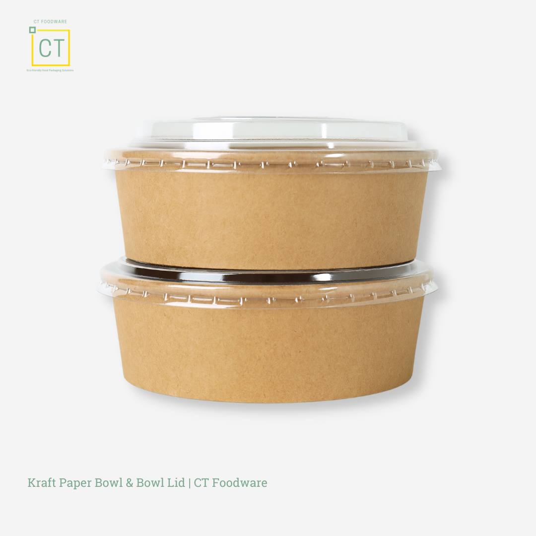 165 Bowl Lids (PP) for 1100ml kraft Paper Bowl 