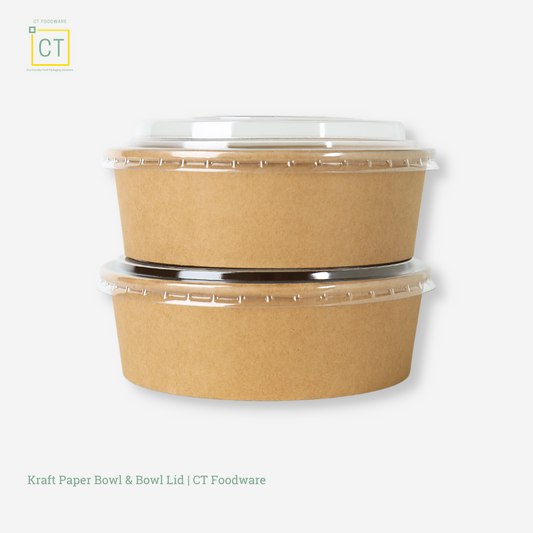 165 Bowl Lids (PP) for 1100ml kraft Paper Bowl 