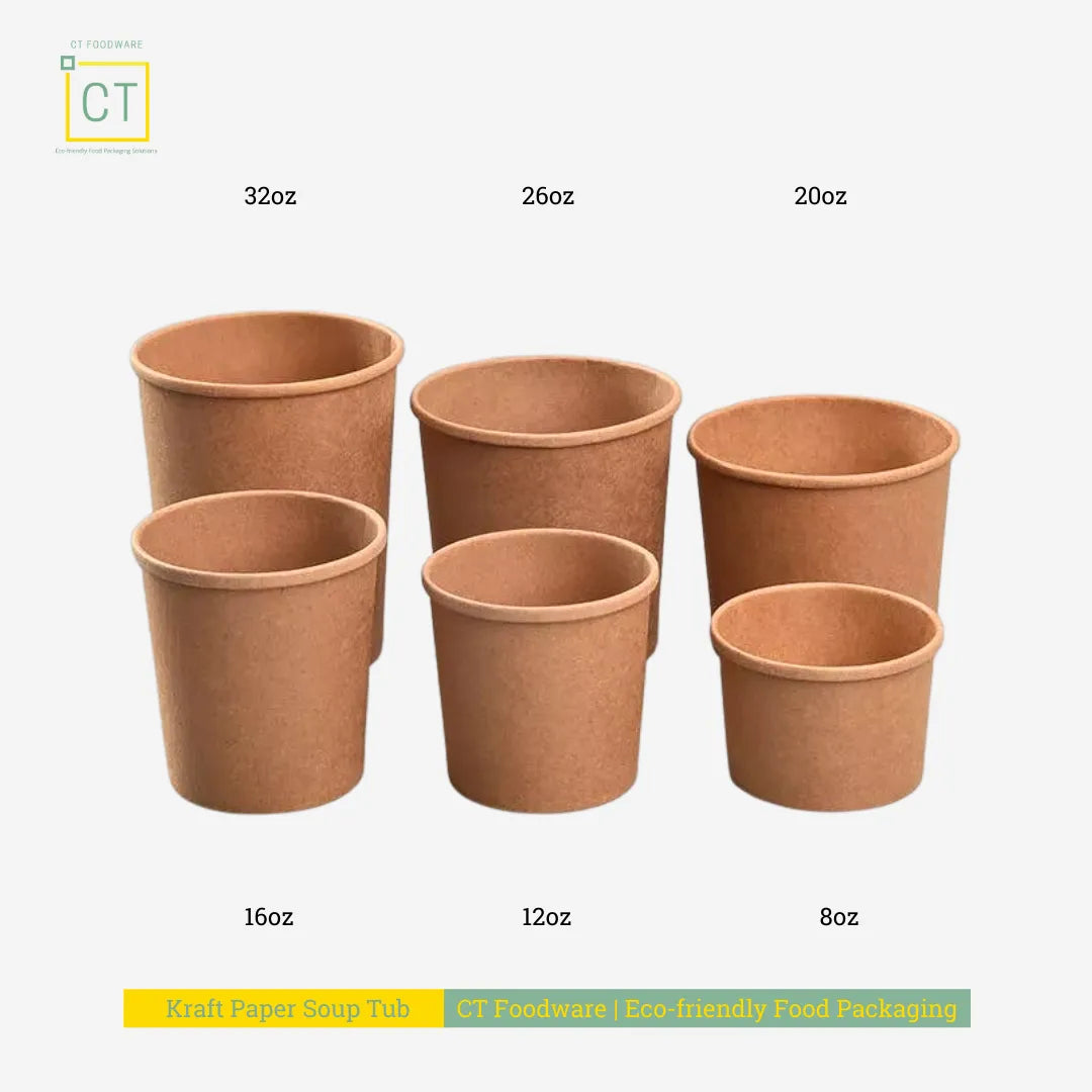 Kraft Paper Soup Tub Size | CT Foodware