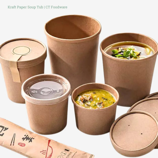Kraft Paper Soup Tub | Premium Paper Soup Bowl | CT Foodware