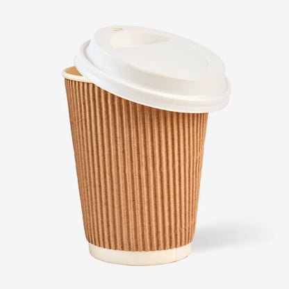 Disposable Paper Cup - Ripple wall 8oz (Brown) - CT Foodware
