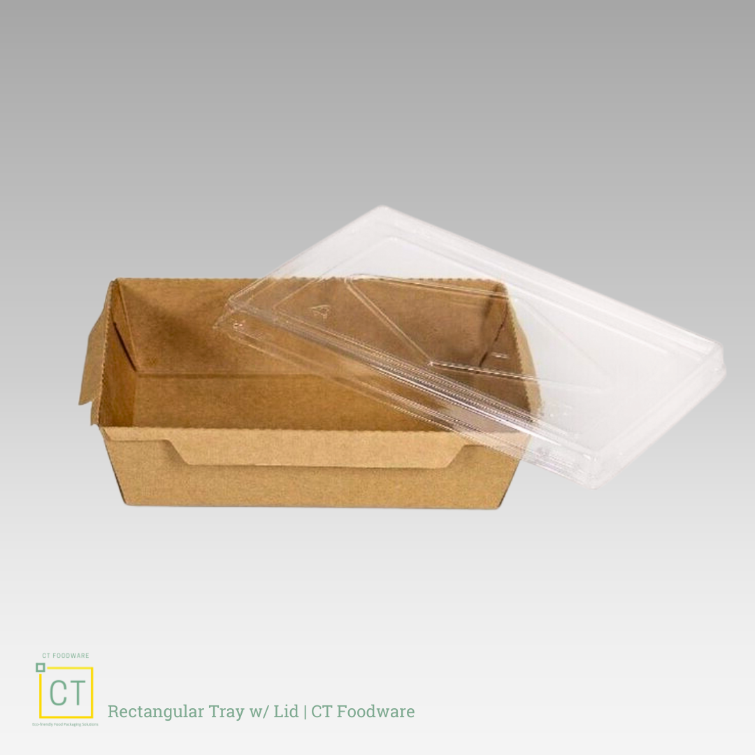 Rectangular Kraft Container with Lid | CT Foodware