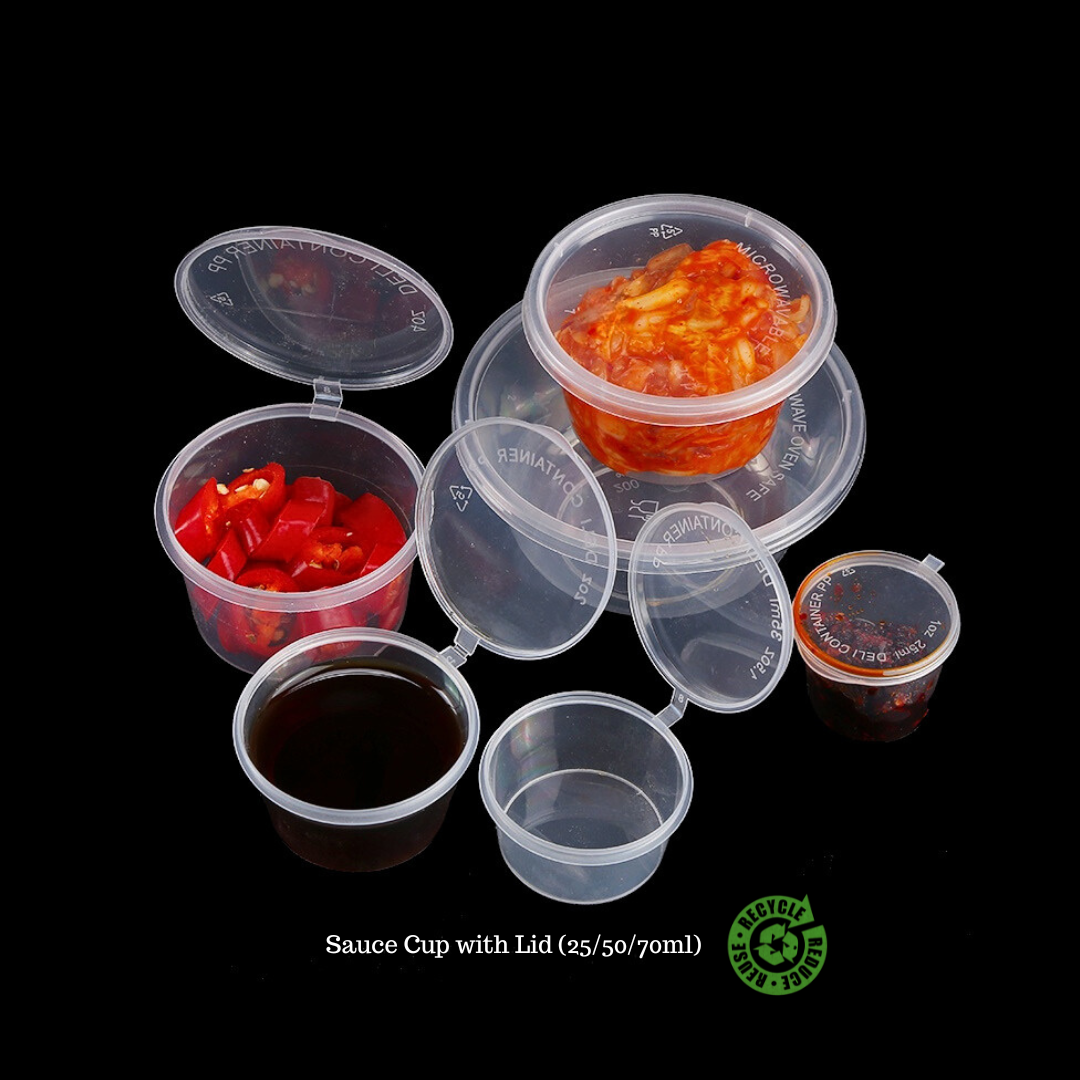 Sauce Cup with Hinged Lid - 50ml - CT Foodware